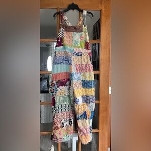 Colorful Patchwork Overalls